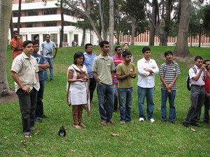 A photo of Indian students at USC